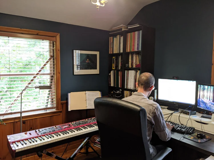 Tim Working at His Desk